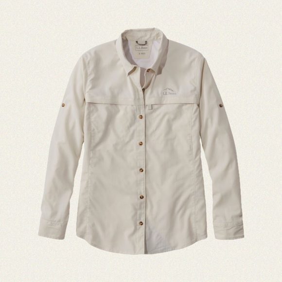 Vintage L.L. Bean Tropicwear Long Sleeve Shirt - Picture 1 of 6